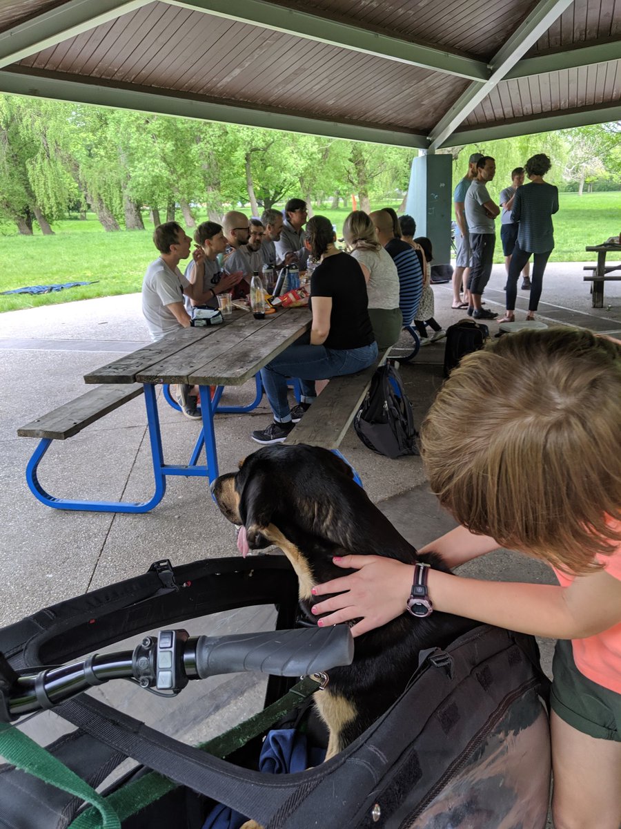 LdnOntBikeCafe's tweet photo. Fun @WATS_UWO picnic today! So great to see so many of you riding your bikes on this gorgeous May Monday! #LdnOntBike #WesternU #activewestern https://t.co/mZW59FVtvX