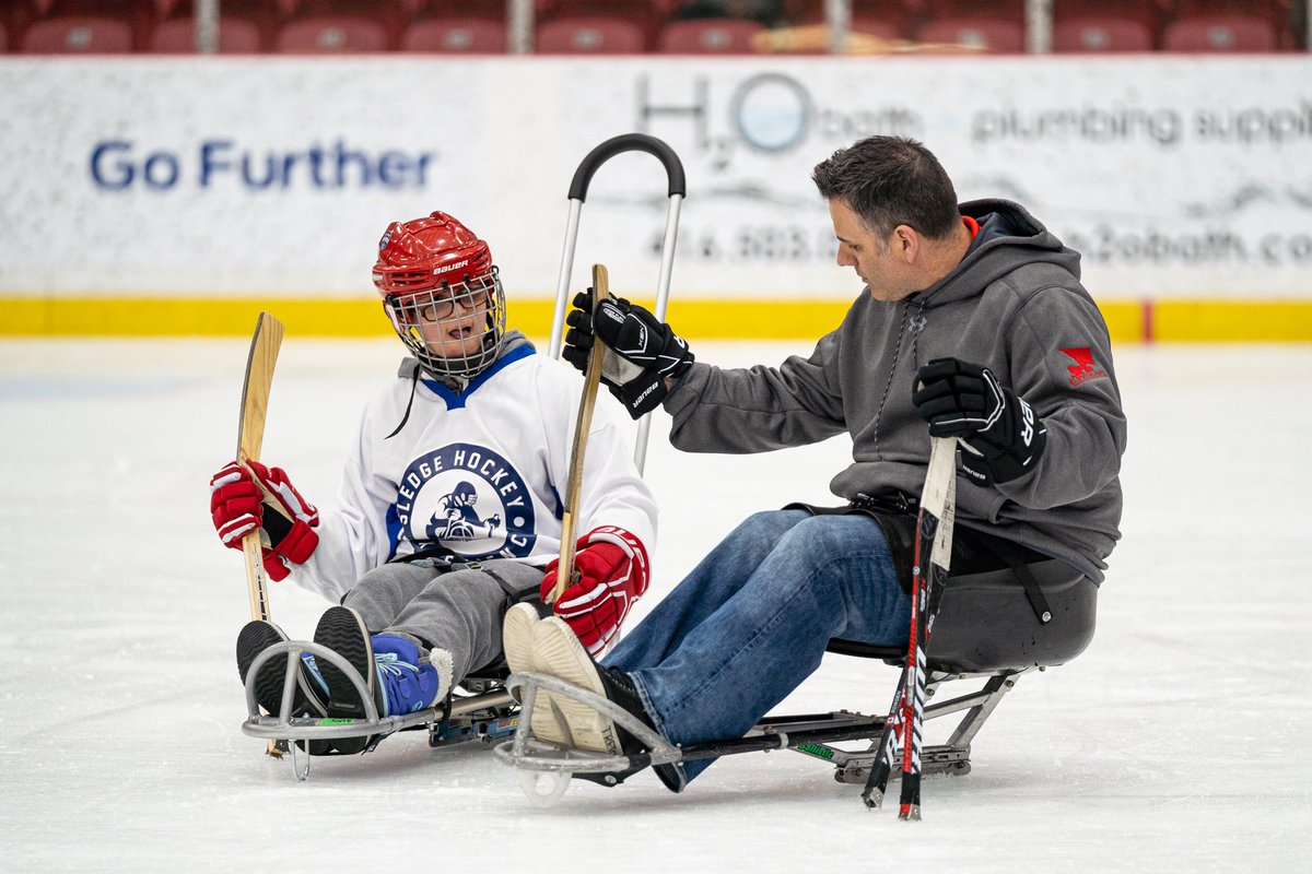 KevinRempel's tweet photo. Thank you to everyone who helped make Saturday a success. Together with amazing donors and All Sports All People, we were able to donate 20 sleds to children to play sledge hockey! #buttdown #sledgehockey https://t.co/H3MITxSbCZ
