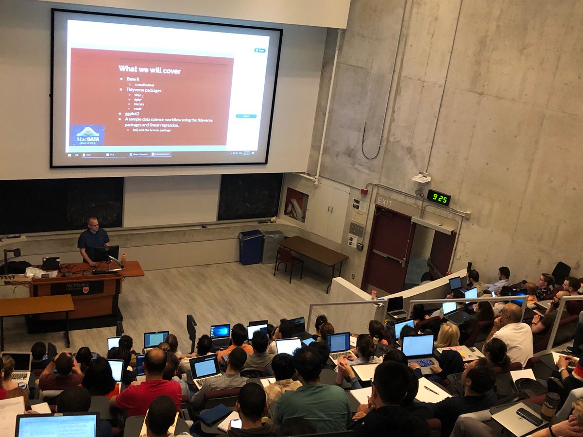 MacDATA Institute (@macdatainst) on Twitter photo <a href="/MacDATAInst/">MacDATA Institute</a> Summer School in Data Science kicks off with <a href="/peterATait/">paTait</a> talking about R. #BrighterWorld <a href="/McMasterU/">McMaster University</a> <a href="/MacDATAInst/">MacDATA Institute</a> Summer School in Data Science kicks off with <a href="/peterATait/">paTait</a> talking about R. #BrighterWorld <a href="/McMasterU/">McMaster University</a>
