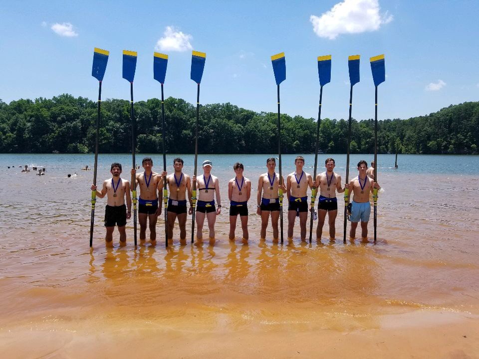 SJPrepCrew's tweet photo. Congrats to alums Jimmy McCullough ‘15 & Brendan Richey ‘18 for winning @ACRARowing National Championships yesterday with @delawarecrew! #prepalumni @SJPrep_Sports #gohens https://t.co/lWnjABbgjr