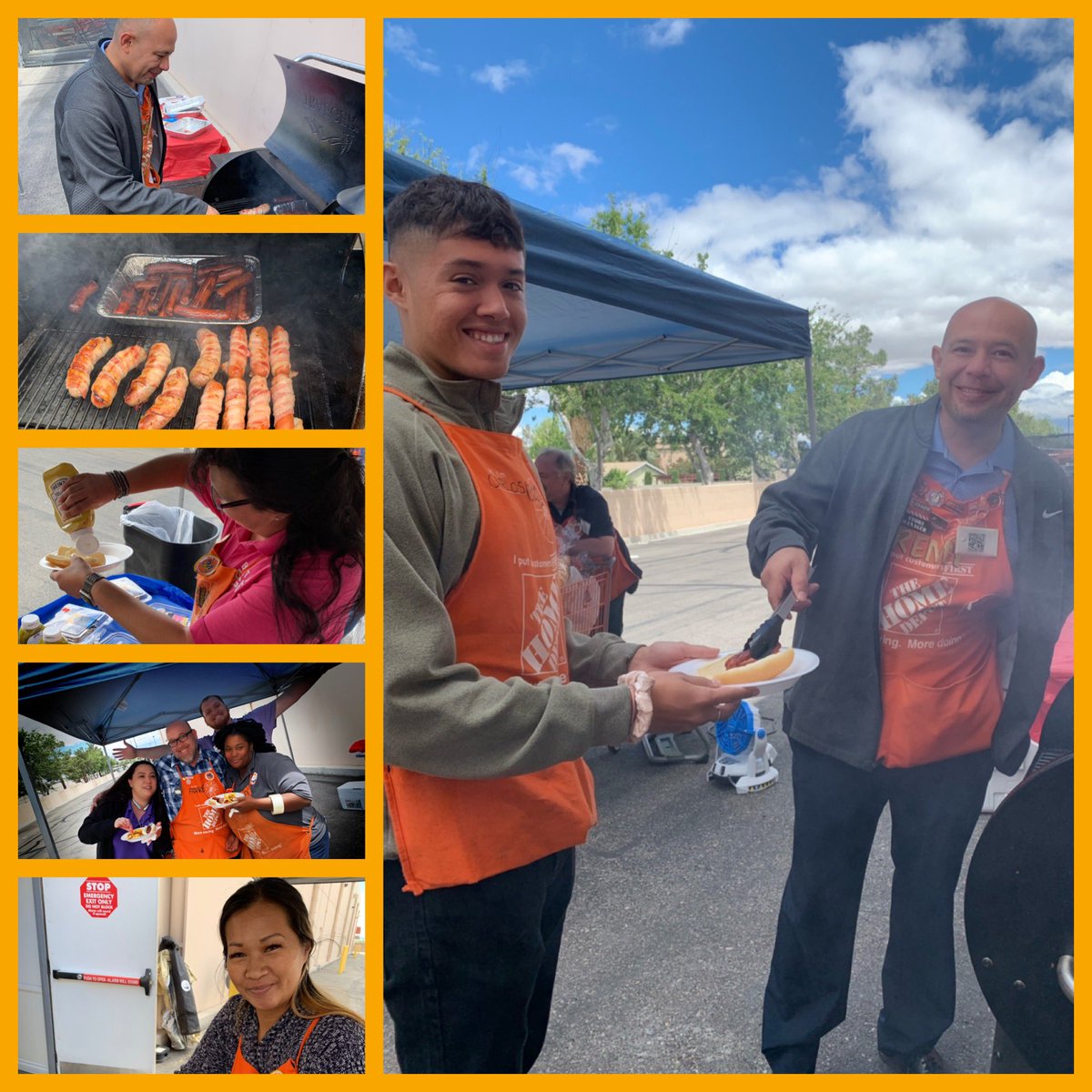 DNehk's tweet photo. Store 3303 celebrating Memorial Day with an appreciation barbq for their amazing associates! Bacon wrapped brats! Thank you for making me part of your team today!!!!@likevike @CaylorLarry @THD_Western_Ops https://t.co/JAnrFK9dpf