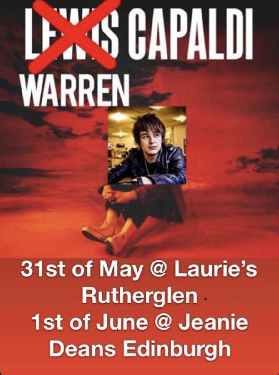 LewisCapaldi's tweet photo. ma brother told me he was playing a few gigs here and there and this is the poster he’s been using 😂😂😂 https://t.co/sI53tuJ0LU