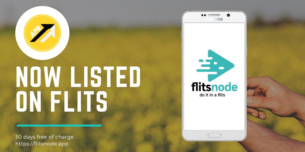 Flits welcomes <a href="/APRCoinOfficial/">APR Coin</a> to the Flits #masternode and #staking #app

You can now deploy APR Coin #masternodes and #stake $APR on your smartphone