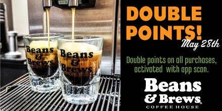 beansandbrews's tweet image. DOUBLE Points at all Beans &amp;amp; Brews on Tuesday, 5/28/19! Get double points on all purchases and earn free drinks 2X faster! #2xPoints #BeansandBrews
*Gift card purchases excluded.