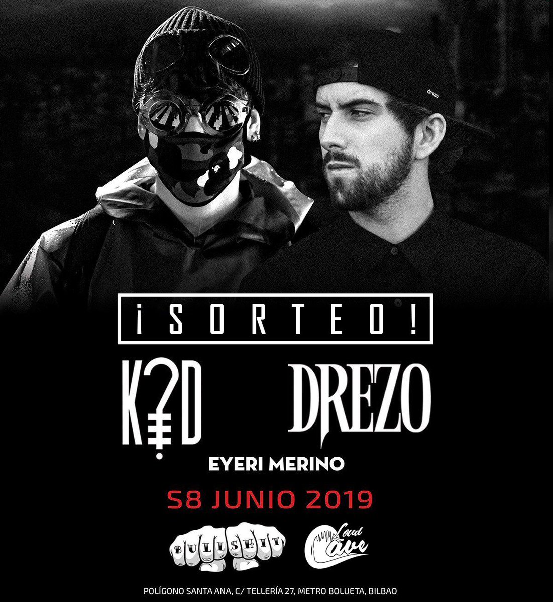 caveloud's tweet photo. 🚨 ¡SORTEO! 🚨

Os invitamos al cierre de temporada de Bullshit sorteando DOS ENTRADAS INDIVIDUALES para ver a k?d y Drezo ⚡

Requisitos:

📍RT a esta publicación
📍Seguir a @BullshitBilbao 
📍¡Seguirnos!

⚠️ Finaliza 02/06 https://t.co/ly3y2uPaxh
