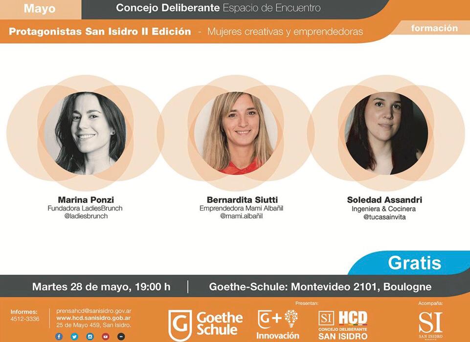 goetheschuleba's tweet photo. •Mujeres creativas y emprendedoras, @marinaponzi de @ladiesbrunch, Bernardita Siutti @mami.albañil y Soledad Assandri de @tucasainvita.
el nuevo encuentro de #ProtagonistasSI que organiza @goetheschule y @HCDSanIsidro el 28-5.
Te invitamos a anotarte → https://t.co/rmqIcOG297 https://t.co/r2sVTR79Nw
