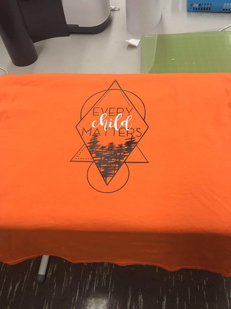 l_burym's tweet image. First orange t-shirt for art class/business club being made. Excited to see where this venture will take our students #mpscpssd #teachermodeling @MrsSirois #engagement #reconsiliationpssd