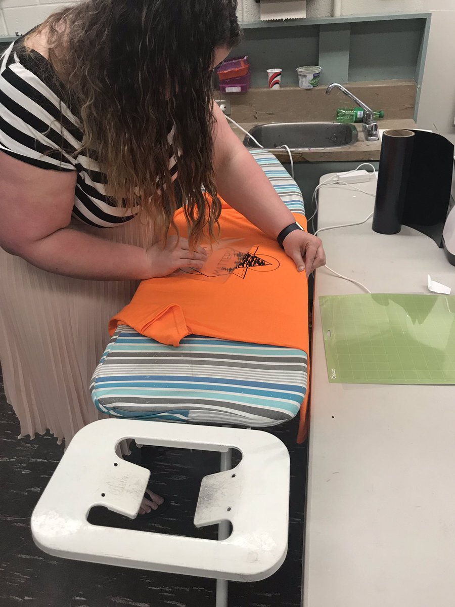 l_burym's tweet image. First orange t-shirt for art class/business club being made. Excited to see where this venture will take our students #mpscpssd #teachermodeling @MrsSirois #engagement #reconsiliationpssd