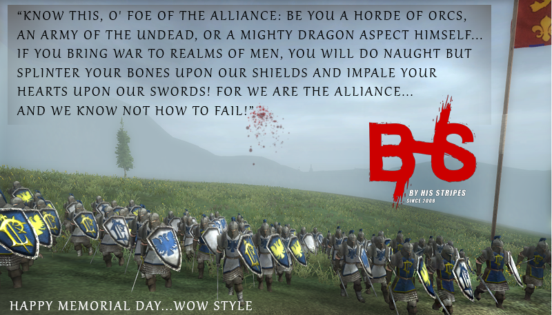 ByHisStripes08's tweet photo. 🇺🇸 Freedom isn't free - we are free to enjoy this game called WoW because of those that gave all. God Bless, from all of us in the BHS family. ❤️ https://t.co/Ana3koXM16
