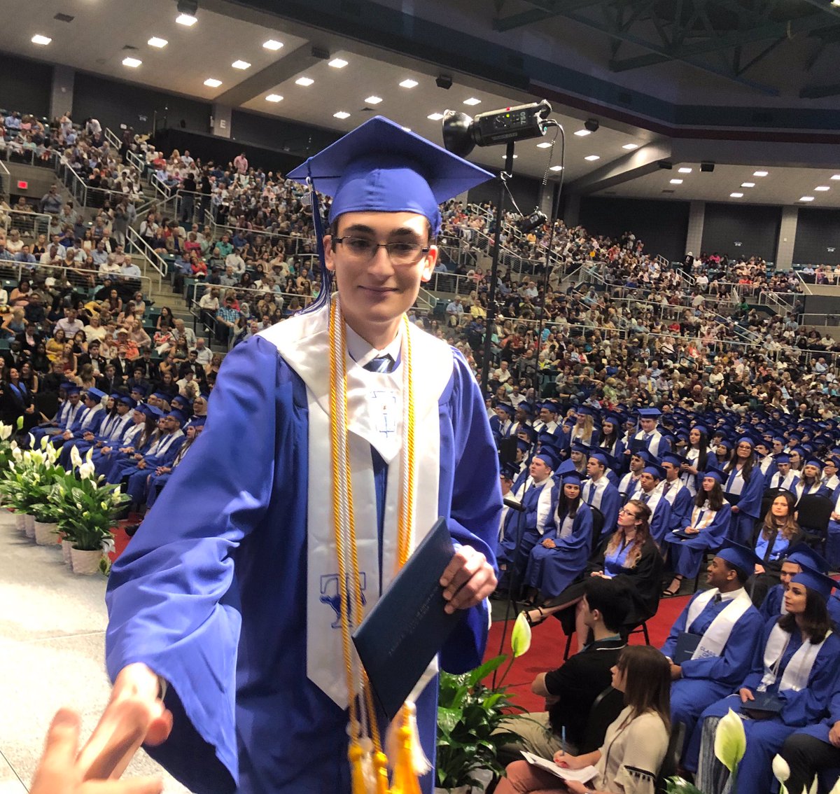 Busy weekend for our senior, William - graduation  and NAQT Nationals back to back. Congrats on both accomplishments. #TaylorPride247