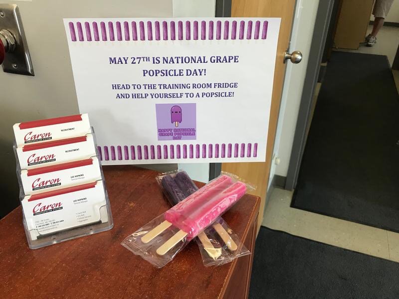 CaronTransport's tweet photo. Did you know?
Today, May 27th is National Grape Popsicle Day! There is always a reason for a little summer treat at Caron!
#bestmanaged #transportation #topfleet https://t.co/M4wMwHmCIB