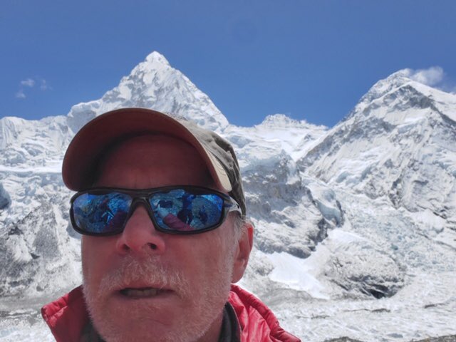 RobLowTV's tweet photo. Boulder attorney Chris Kulish becomes the 11th climber in 10 days to die on Mount Everest. His brother tells #KDVR he was on his way down when he died. This photo was taken about a month ago with Mt. Everest in the background. https://t.co/XVdpttvFc0