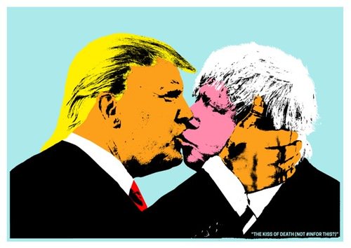 Kopandhibbert's tweet photo. Buy a gift for your mate that you love - or perhaps that you don't really even like - to remind them of the terrible times we live in. Perfect for your living room wall, bedroom or toilet.
https://t.co/f0WiFo1sk8

#bffs #brexit #politics #trump #art #collectible https://t.co/el9X9myEzk