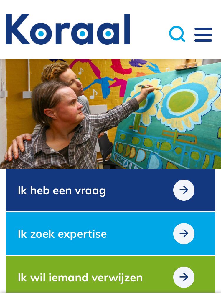 Vandaag lanceerden wij de nieuwe website van <a href="/Koraalgroep/">Koraal</a>: alles wat je wilt weten over onze jeugdhulp, gehandicaptenzorg, speciaal onderwijs, participatie onder één dak.  #wezijnbesteenbeetjetrots 2/2 koraal.nl