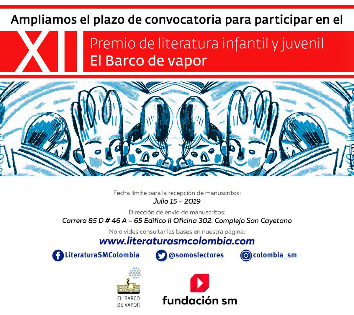 Se amplió el plazo para participar en el premio «Barco de vapor» #PremiosSM2019 #BarcodeVapor