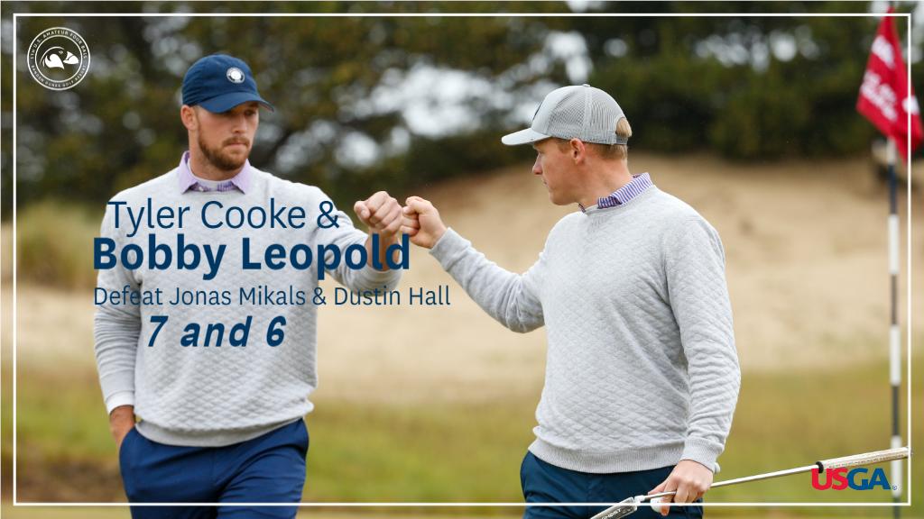 We have our first side advancing to the #USFourBall Round of 16. And they tied the championship's largest margin of victory in doing so. Live scoring: on.usga.org/2wtLlUF