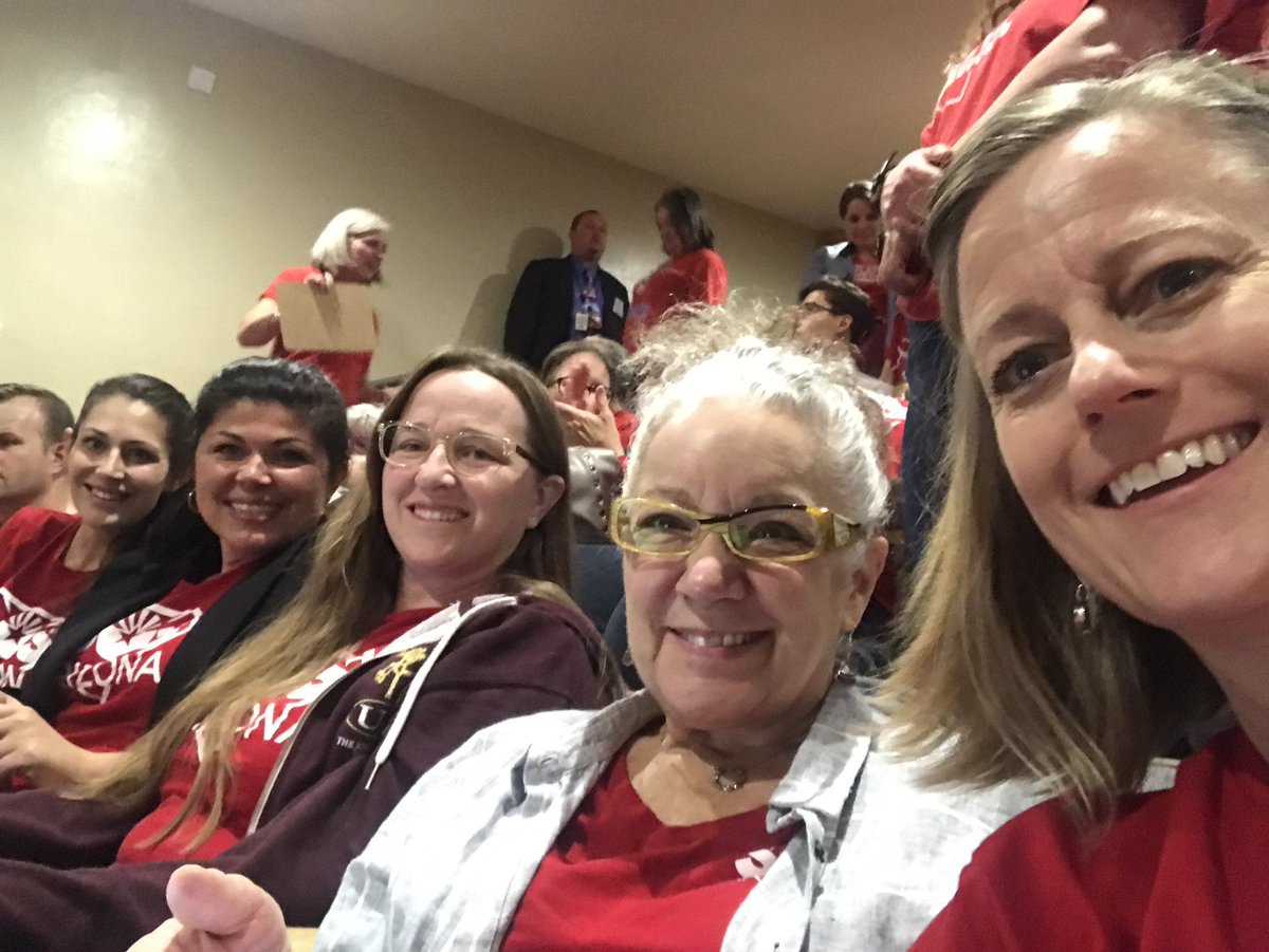AZBethLewis's tweet photo. Team ##SOSAZ in the house (Senate actually) waiting for budget negotiations to commence #FundOurSchools #RedforKids @arizona_sos https://t.co/V4RRnvieOm