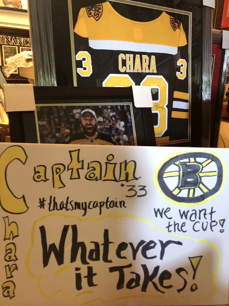 smars319's tweet photo. Hey @NHLonNBCSports @mcohen188 and I have our sign ready for game one tonight to support our @NHLBruins!! LFG!!! 💛🖤💛🖤#WhateverItTakes #BruinsNation #itstuukkatime #thatsmycaptain #WeWantTheCup #fourwinstogo https://t.co/n97mhCM0Wp