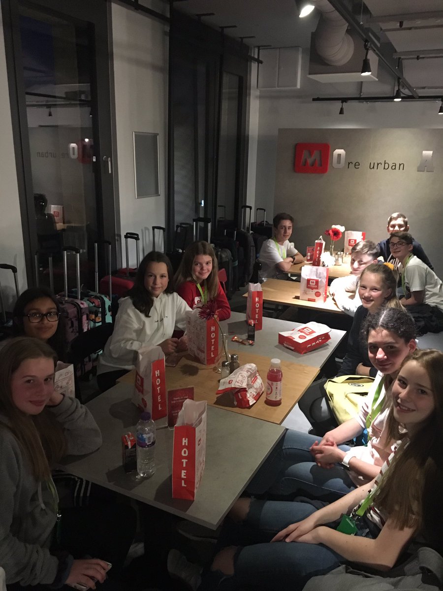solschMFL's tweet photo. @solsch1560 🛬 landed and arrived safely at hotel 🏨 in Berlin. All pupils enjoying evening meal 😋. 🇩🇪 https://t.co/haTTONDYpk
