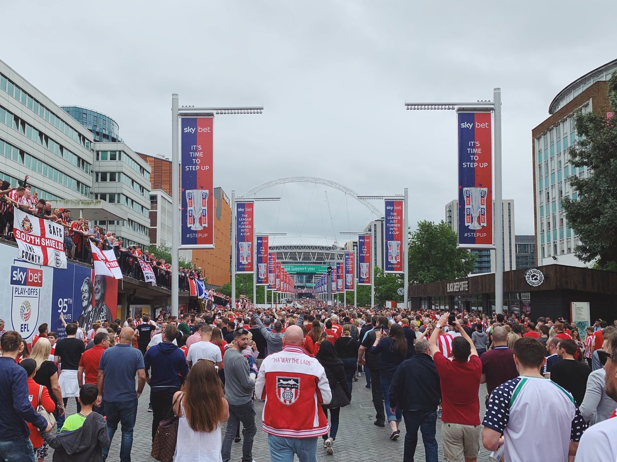 andrewridley's tweet photo. We went to Wembley (again) and lost (again). Absolutely heartbreaking. League 1 was both brilliant and exhausting, let’s do it all again... see you in August. KTF #SAFC @RokerReport @ALS_Fanzine @SunderlandAFC https://t.co/ThzhdDRH2h