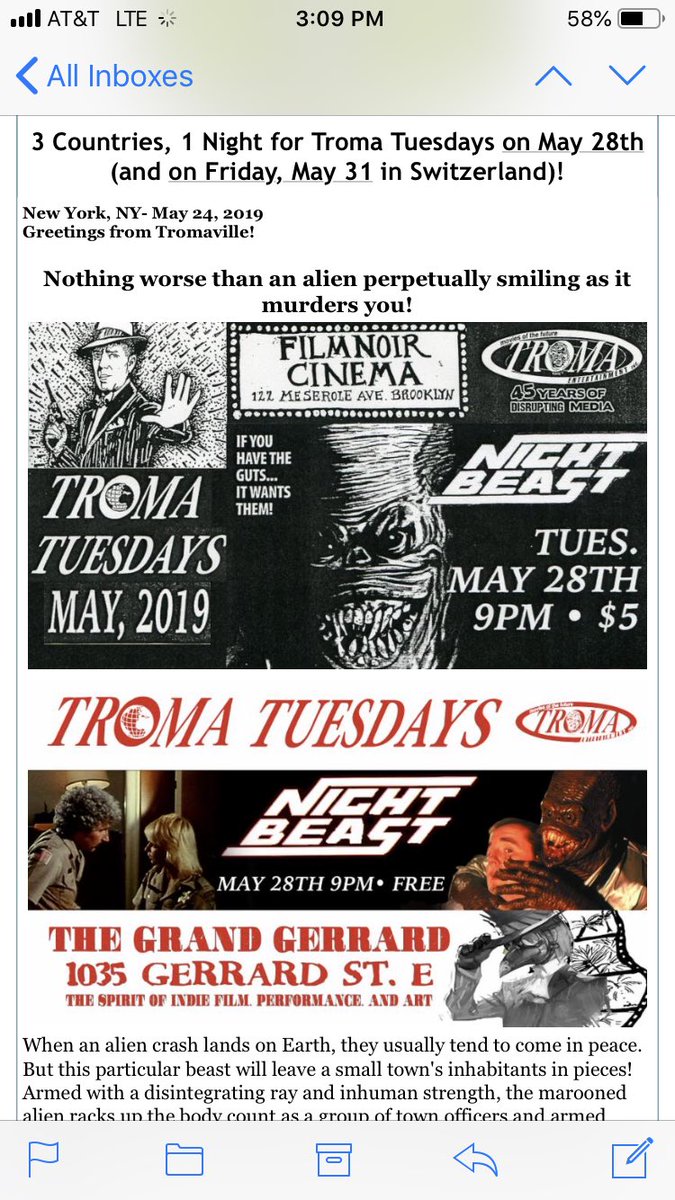 lloydkaufman's tweet photo. #TROMATUESDAYS https://t.co/uTrqDkkR4g
