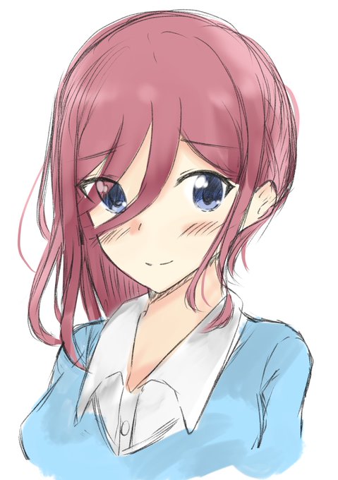 NasaさんがTwitterに投稿した中野三玖(五等分の花嫁)のイラスト。