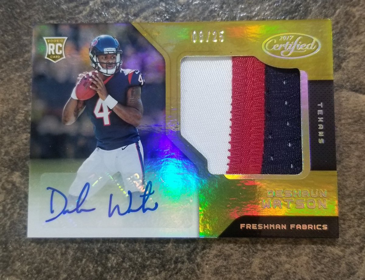 LegendsSportsGR's tweet image. Customer Pulls

Yes, we are open today. Dave P. came in and we thanked him with this beautiful Watson RPA /25 out of a box of 2017 Certified FB! The patch is 3 different colors!

#Legends #CustomerPulls #Certified