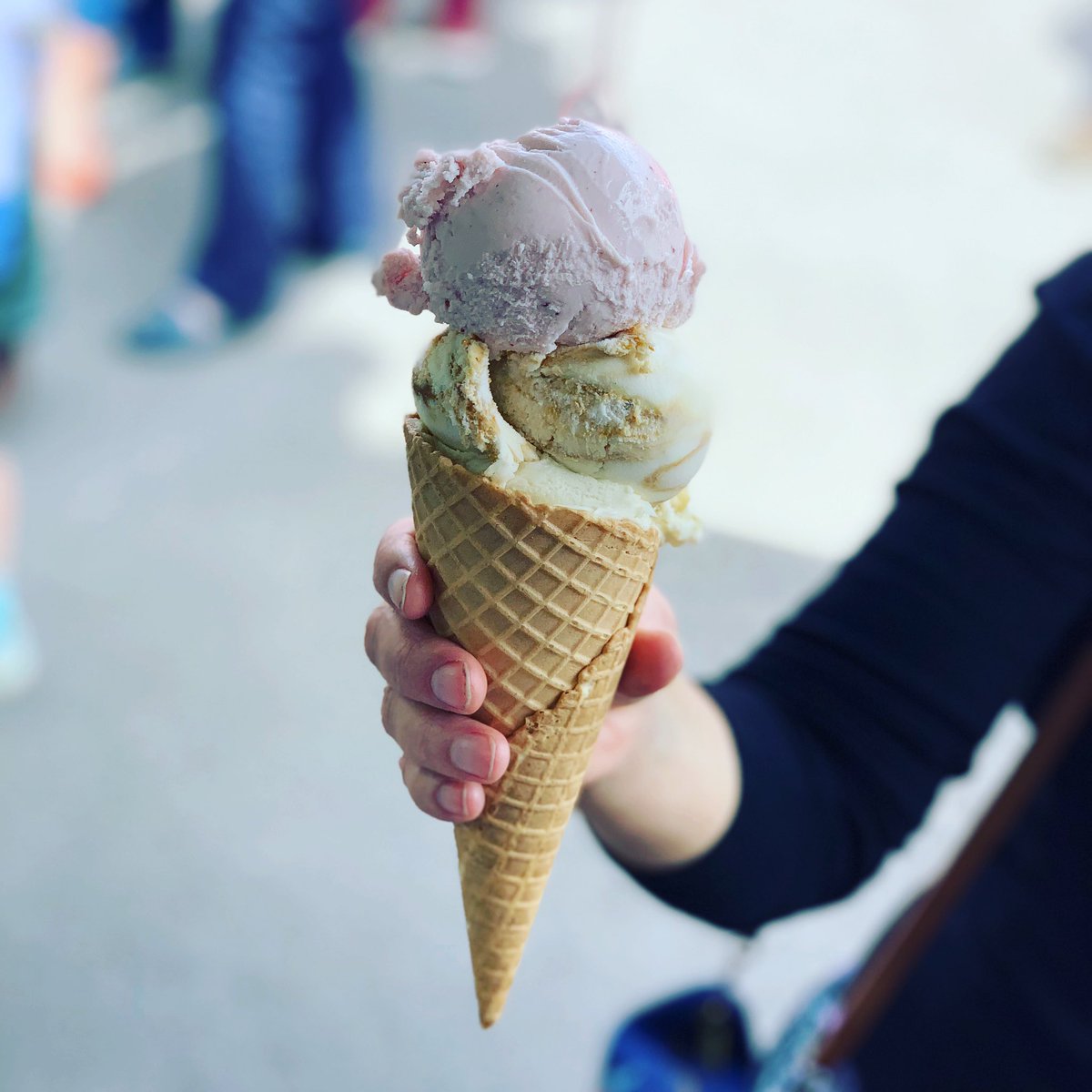 Palette and Pasture (@palette_pasture) on Twitter photo Why have 2 scoops when you can have 3 ..... 
#gelato #wafflecone Why have 2 scoops when you can have 3 ..... 
#gelato #wafflecone