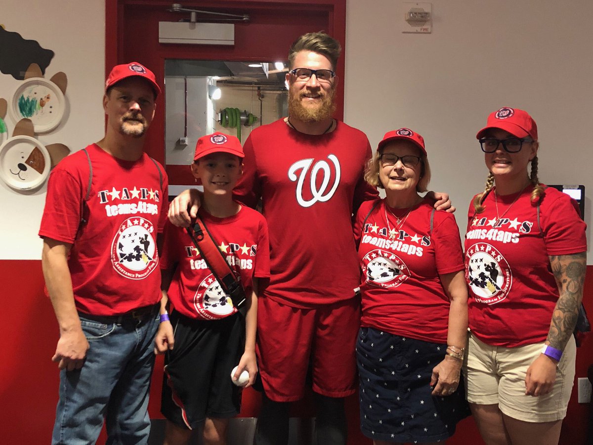 GrammarNerd23's tweet photo. Thank you @teams4taps and @Nationals for letting us celebrate Toops and other fallen soldiers today! @TAPSorg https://t.co/SGkmIFp9Xl