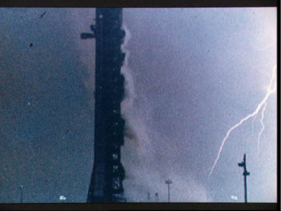 The first time we noticed rocket-triggered lightning was with the Saturn V blasting off carrying Apollo 12.As the rocket penetrated the cloud layer, it triggered 2 strikes. Eek! But the spacecraft was fine (& successfully completed the 2nd moon landing), so... scary but ok.