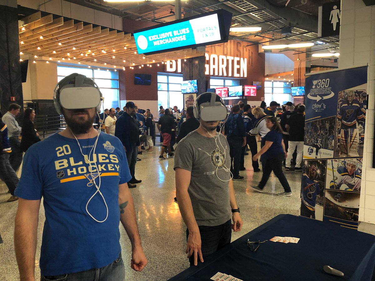 SwitchSTL's tweet photo. Have you ever wanted to feel the excitement of a Blues goal up close and hear "Gloria" in the locker room? If you’re heading to the watch parties, make sure to visit the Blues 360 Experience table before the game. 💙⚜️🎺 #LetsGoBlues #PlayGloria #SwitchDidThis #BecauseSwitch https://t.co/33fsgSqC3c