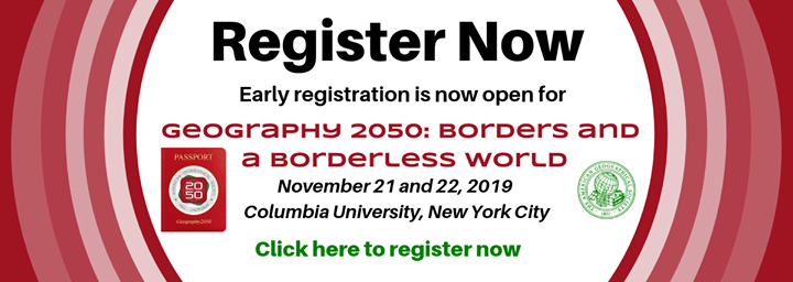AmericanGeo's tweet photo. Registration is now open! Geography 2050: Borders and a Borderless World this November has an exciting line up of speakers and events. Don't miss your chance to sign up!

https://t.co/YpfpuJ1Fpe https://t.co/WEdJ1bCBNa