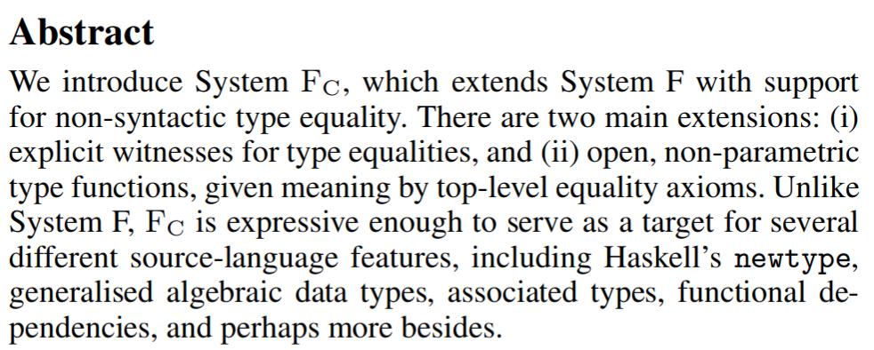 Iceland_jack's tweet image. #SystemF with Type Equality Coercions

#GHC, #Haskell, #HaskellPDF: microsoft.com/en-us/research…