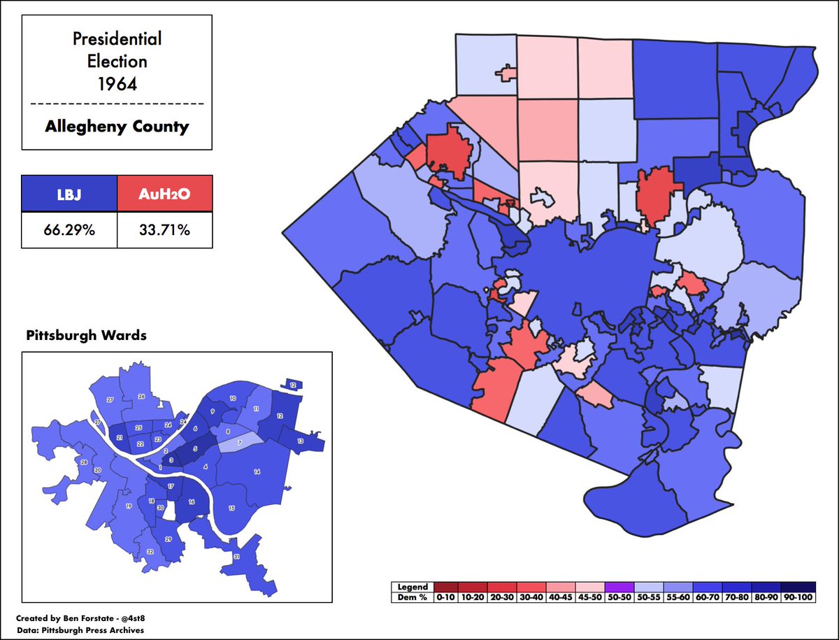 Ben Forstate On Twitter I Have 1 Or 2 More Historical Maps And Then I Ll Return To My Regularly Scheduled Content Dem Presidential Candidates Have Carried Allegheny County In Every Election Since