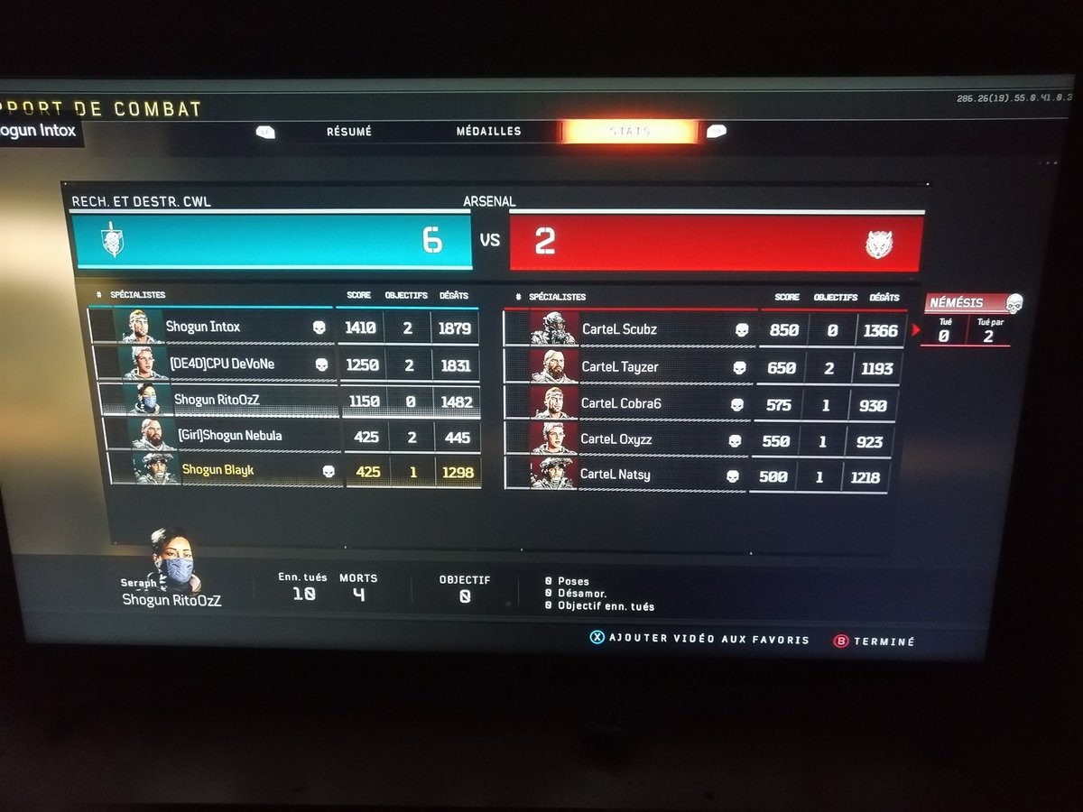IntoxShogun's tweet photo. Encore une victoire en ts merci à la cartel d'avoir jouer le jeu avec @ClaireDbc @BlevinYoann @djzen34 @Shogun_eSport https://t.co/Qyp0T0lZIZ