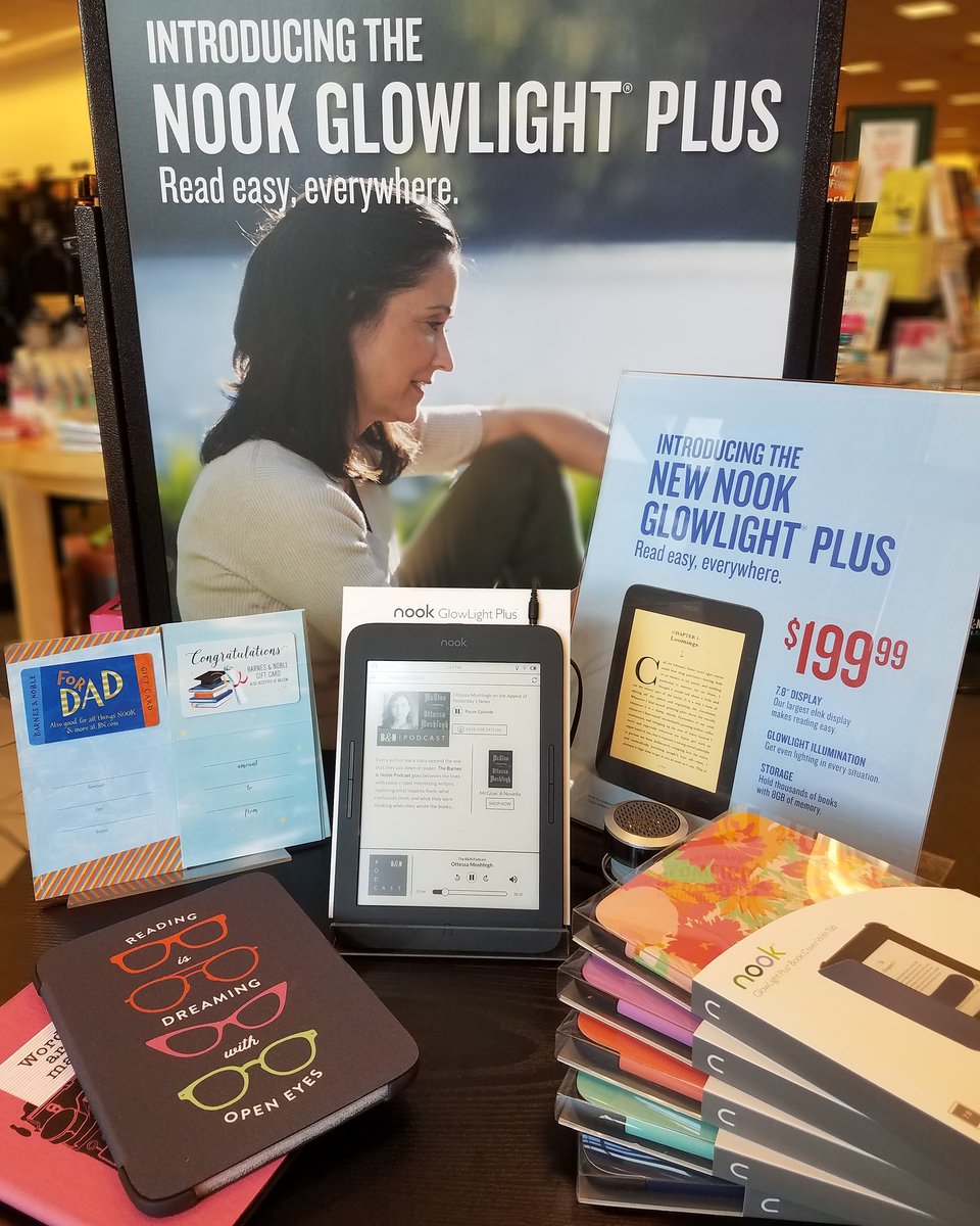 BNNatomas's tweet image. Come check out our new #NOOK #GlowLightPlus - out exclusively in stores today! We'll be giving demos of its #Bluetooth capability throughout the day! #BNMembers #save 10% on all #NOOK devices and accessories! #ereader #NOOKGlowlightPlus #NOOKGlowLight #Glowlight #shoplocal