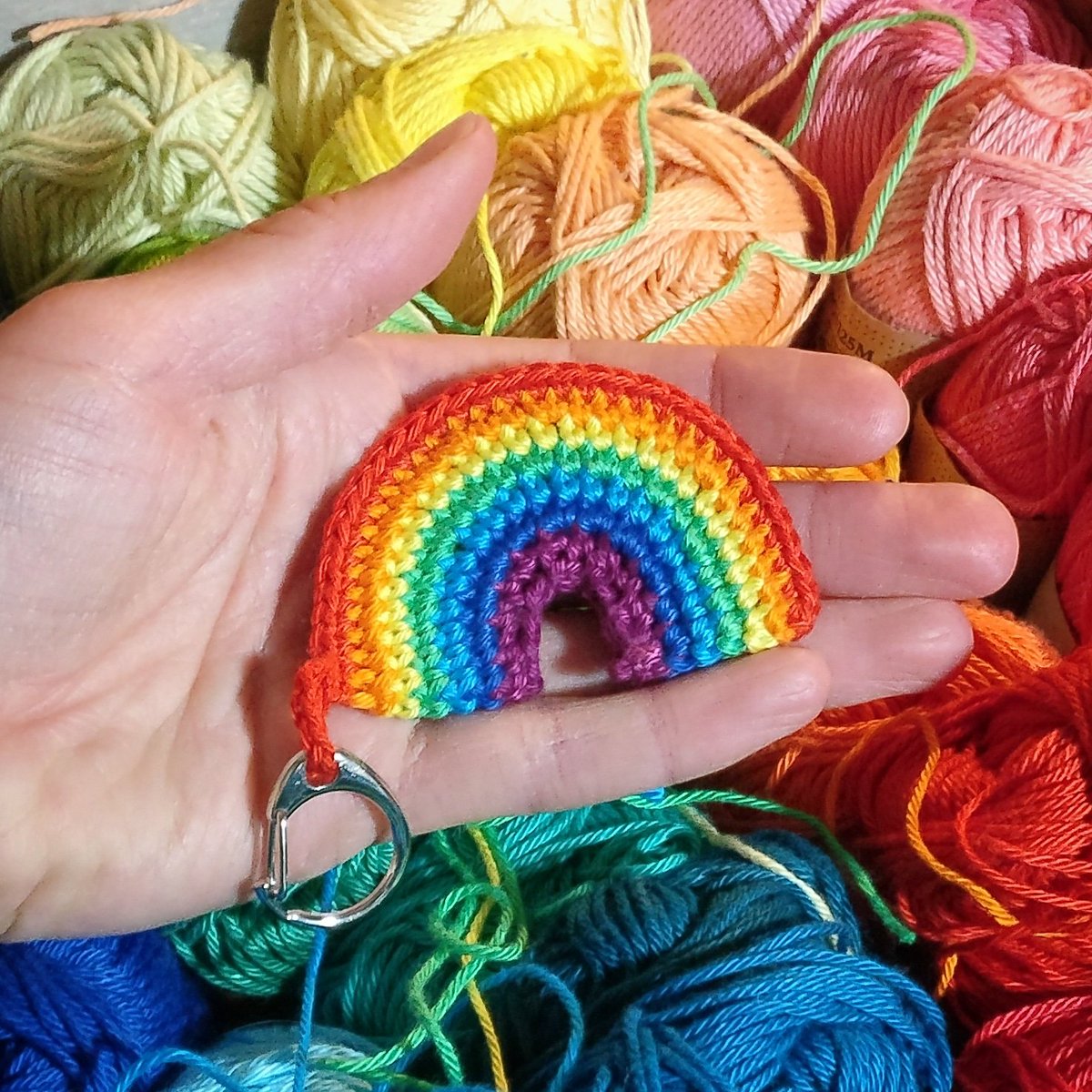 StitchedByAdele's tweet photo. Rainbow time!
#etsyfinds #etsygifts #rainbow #crocheting #rainbowcharm #etsyorder #SmallBiz #smallbusinesses #handmade #handmadegift https://t.co/ojyQ04h6y6