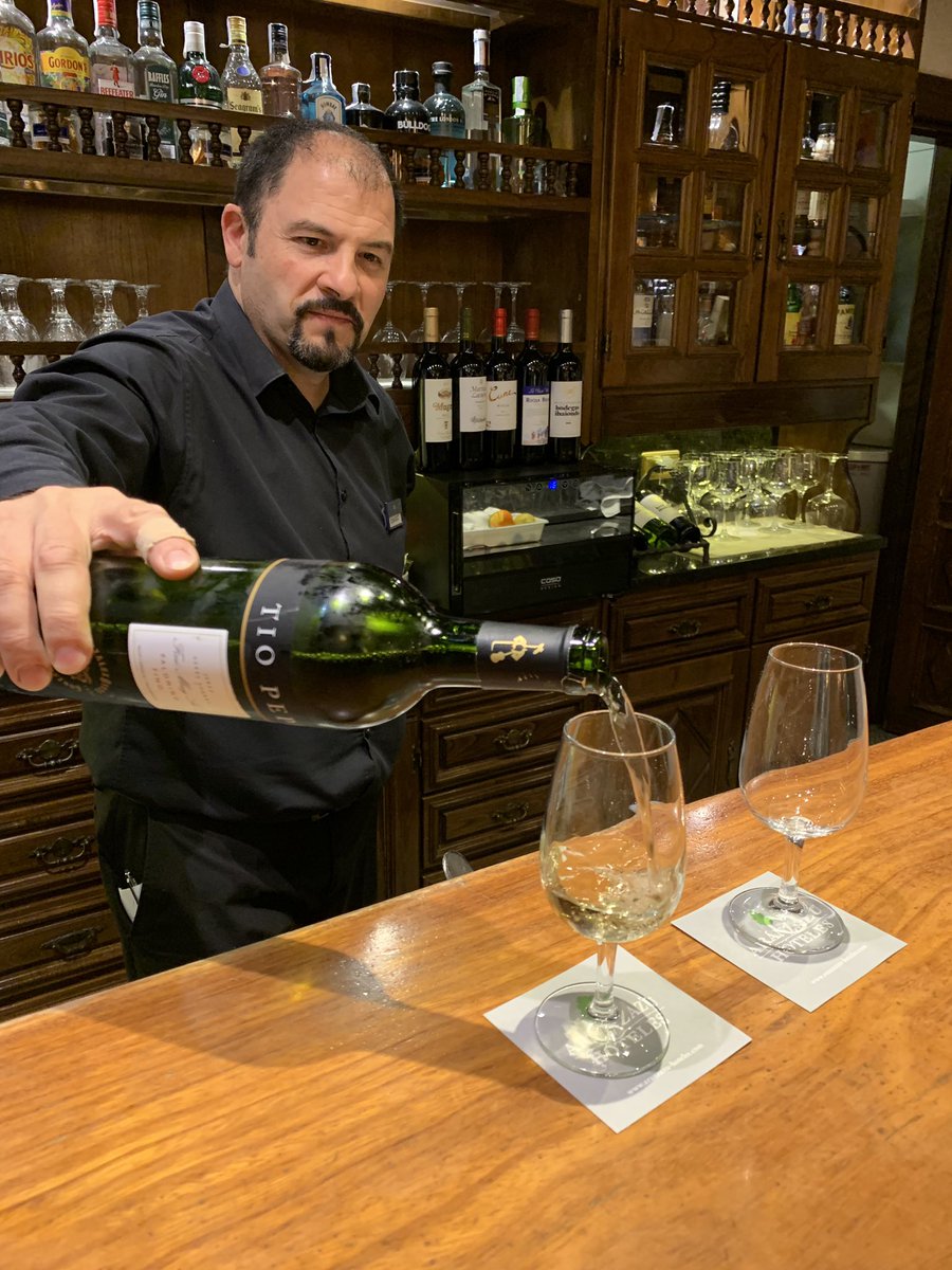 ErwinSandee's tweet photo. Dinner in Haro on Monday night: more cold cuts because come on it’s so good with the 2012 La Vicalanda from Bodegas Bilbainas, another delicious 100% Tempranillo. After dinner @AnaSandee and I tried Palomino fine sherry from Tio Pepe. #lovelarioja #bilbainas #sherry #lavicalanda https://t.co/tlnaxcR8iv