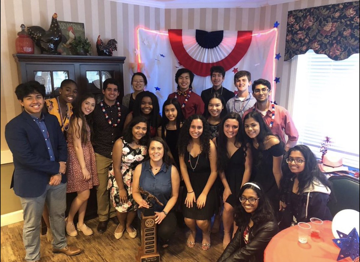 friscointeract's tweet photo. FISD Interact hosted Second Chance Prom at Saddle Brook retirement home this past Saturday. Members helped to decorate the facility, perform, and interact with the residents. | We'd also love to thank our club sponsor, Rene McGruder, who was named 2018 Rotarian of the Year. https://t.co/Cp7G6m7jpx