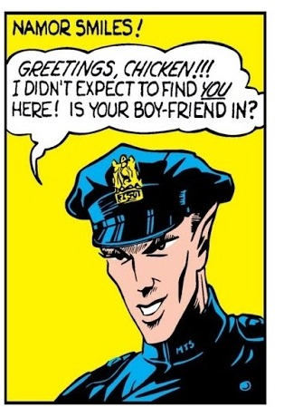 ImperiusWrecked's tweet photo. This Lopresti panel from Prince Namor the Sub-Mariner (1990) 51 really reminded me of the early Everett panel from Marvel Mystery Comics #15. #subbytalks #marvelcomics #namor https://t.co/USF9gHYllj