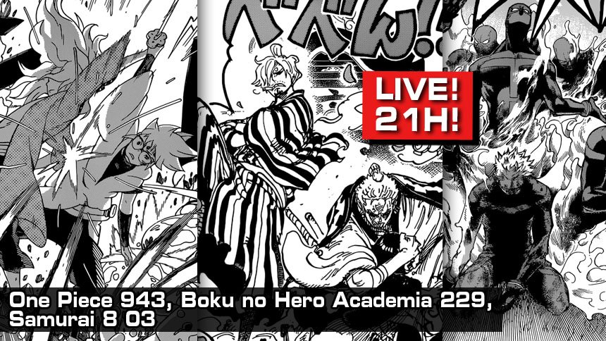 Video Quest Live As 21h Shonen Quest One Piece 943 Boku No Hero Academia 229 Samurai 8 03 T Co Vrygisko7a