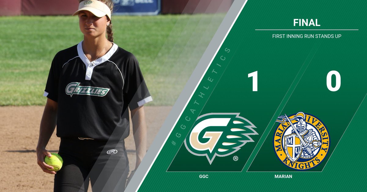 SURVIVE AND ADVANCE! Grizzlies advance to the final four at #NAIASBWorldSeries. Crystal Busbee’s run in first inning and shutout by Taylor Hansis #GGCAthletics