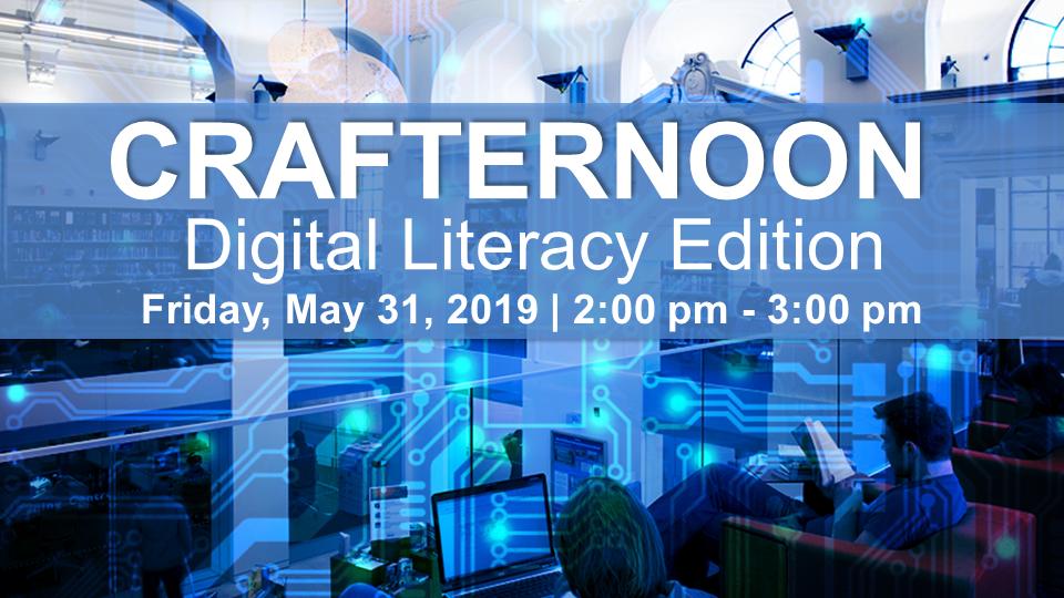 Crafternoons - Digital Literacy Edition

In celebration of digital literacy week, join us for an afternoon of fun and easy crafts. We'll be working with paper circuits.

Drop in. No registration required.