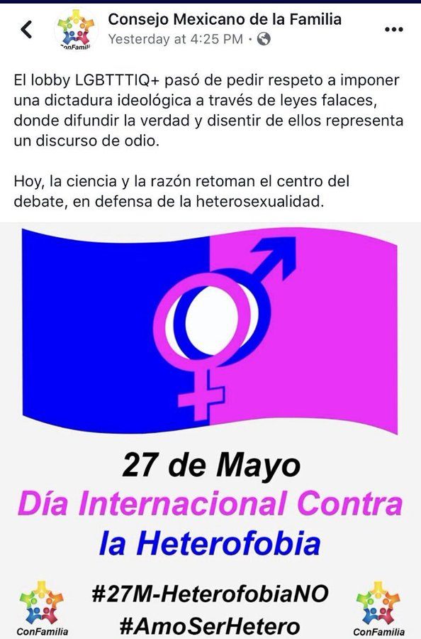 Dia Internacional Contra La Heterofobia Pues Una Organizacion
