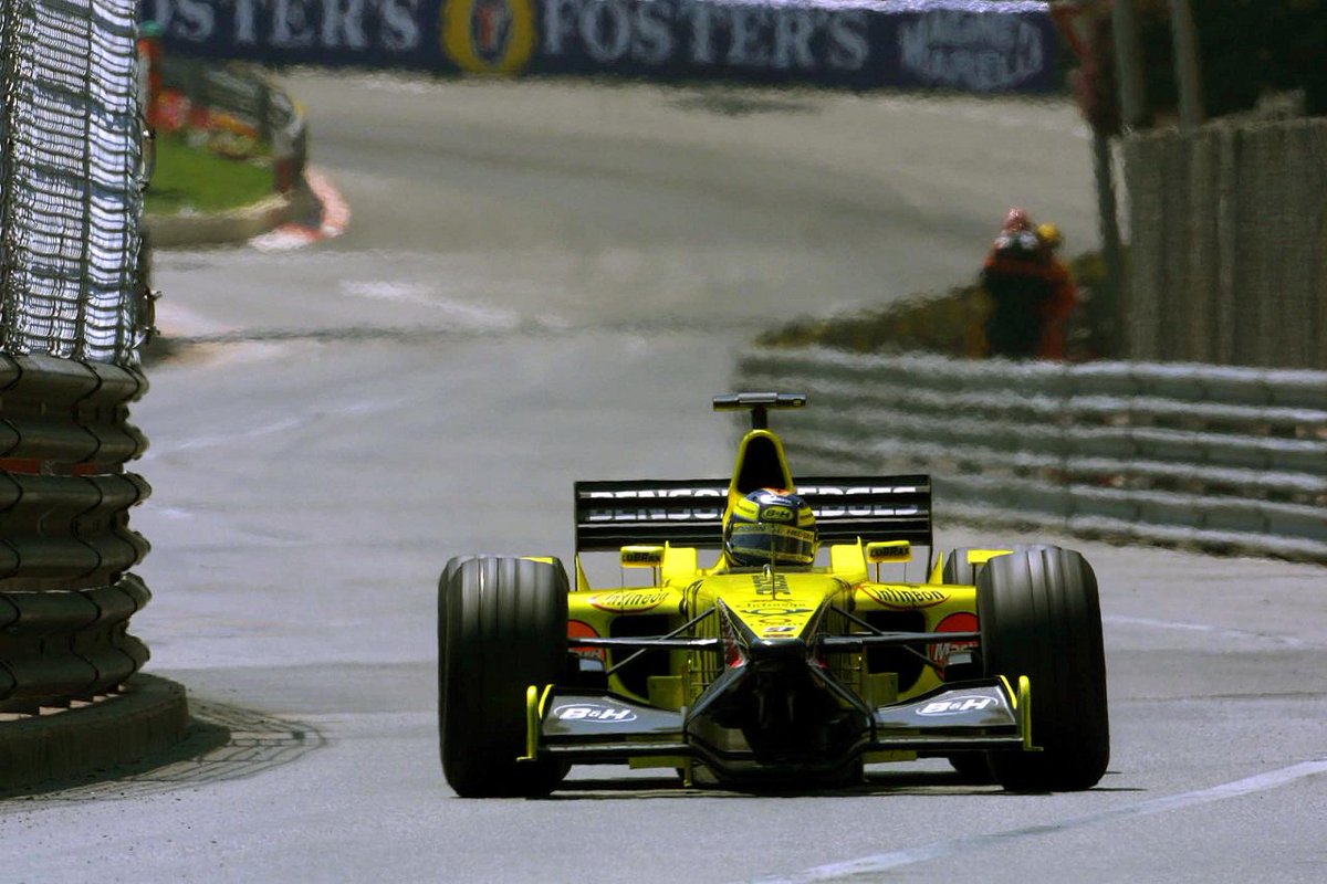 Heinz-Harald Frentzen 🇩🇪 in his Jordan EJ11 - Honda RA001E #V10 at Monte Carlo. #F1 #OTD 2001 #MonacoGP