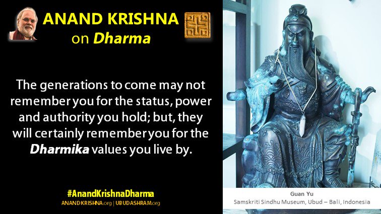 iuHaryadi's tweet photo. "What is your legacy?" asked #Guruji @Anand_Krishna_
@RahulGandhi @narendramodi @JihadJulia @meenakshisharan @shuchikalra
#AnandKrishnaDharma #AnandKrishna #DharmaSutra #KwanKong #GuanYu #Tuesday #Inspiration #Reminder #Values #Hero https://t.co/F1Vxlew3y0
