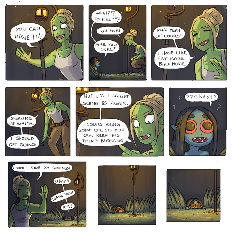 strange bog girl makes a friend 