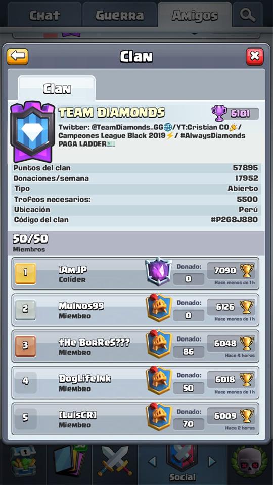 Agradecemos a <a href="/iAmJPey/">iAmJP</a> que el dia sabado que pasó se paso por nuestro clan oficial junto con <a href="/JuanmaRP_14/">TQ Juanma</a>  , fue un honor tenerlos! , muchas gracias por ello y sobre todo por el divertido bo3 que se dió <a href="/JuanmaRP_14/">TQ Juanma</a> vs nuestro líder <a href="/CristianCO18/">Cristian CO 🕊</a> en su directo! Muchas gracias!