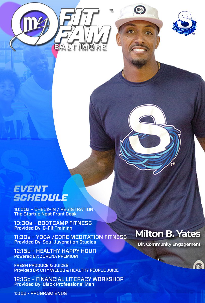 “Use the 21/90 rule: It takes 21 days to create a habit. It takes 90 days to create a lifestyle.”
//
Join #MyFitFamBmore this #Saturday, June 1. Doors open at 10 AM. Fitness sessions are free! 
#ShiftingtheCulture #TheStartUpNest #Bmore #Fitness #Health #FarmersMarket #FoodDemos