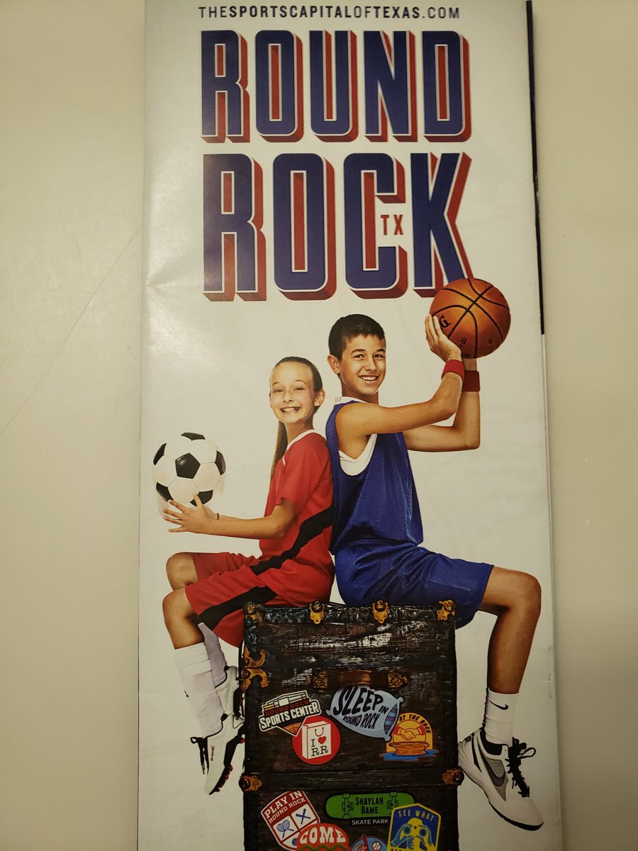 rsoverman's tweet photo. Passing thru @TucumcariTonite staying at #BrightMorningHotel, and what do we find @roundrock #sportscapitaloftexas !!! Our home city in an 18 page full color advertisement. https://t.co/JvlmN7w6xc